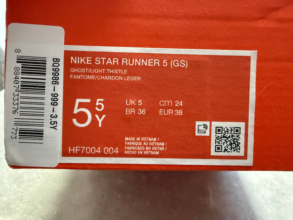 Nike Star Runner 5 GS Ghost Light Thistle – Neuve – 38